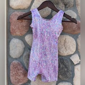 Sparkly Purple Sleeveless Leotard